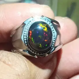 Batu akik kalimaya black opal afrika