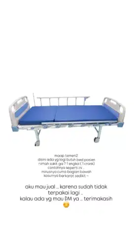 Ranjang Pasien 1 Engkol ( 1 Crank)