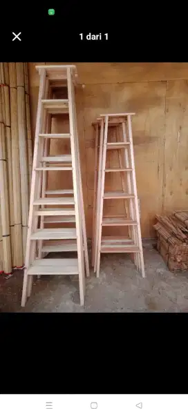 tangga lipat kursi bambu tirai rumbia dll