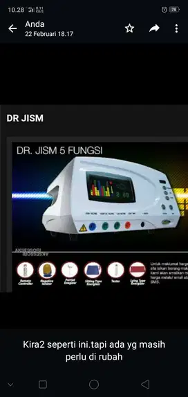 Mesin terapi medan elektrostatik dr.jism