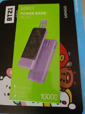 Powerbank merk Robot daya 10.000 mAh real capacity PB Robot