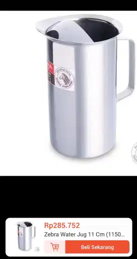 2 Jug Zebra 1,9 liter Stainless