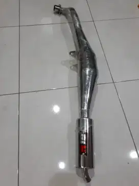 KNALPOT F1ZR FORCE STANDAR RACING ORI R19 FULL CHROME SUARA RASA NINJA