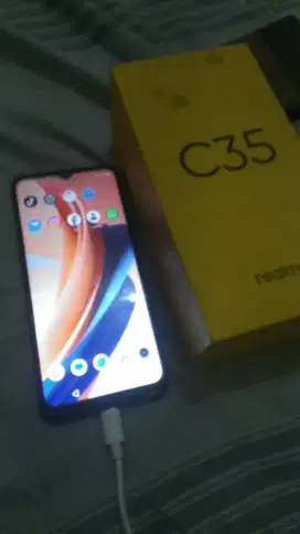 Realme c35 ram 4/128 hp dan dus box minus finger print