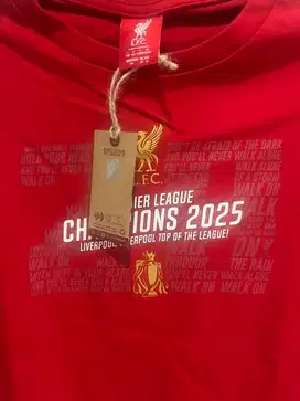 Liverpool FC EPL Champions Tee Red - Official LFC T Shirt Original- XL