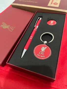 Liverpool FC Badge,Keyring&Pen Set - Official LFC Accessories