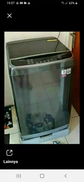 Jual cepat mau pindahan rumah Mesin cuci jumboLG inverter 13kg