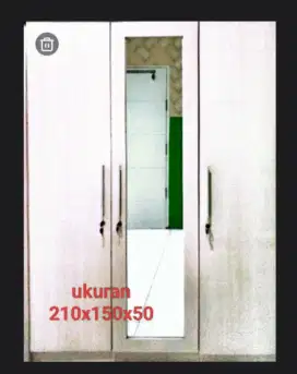 Lemari + kulkas sharp