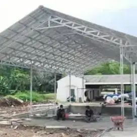 Melayani pemasangan atap baja ringan kanopi plafon pvc