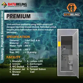 Batu Beling toilet portable, sewa harian toilet
