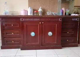 Meja TV Bahan Jati & Marmer