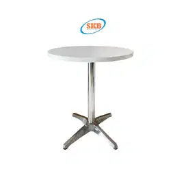 Meja Cafe Bulat Table Round Kaki Alumunium Indoor / Outdoor Furniture