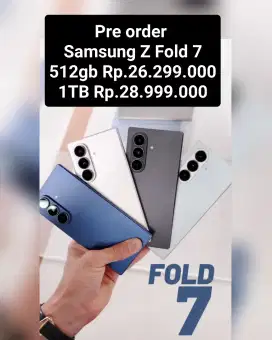 Samsung Z FOLD 7 Resmi Free upgrade,full proteksi 3th,free buds 2