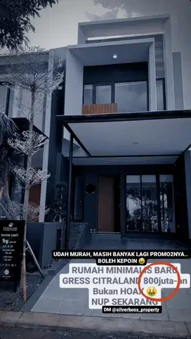 RUMAH BARU GRESS CITRALAND 800juta AJA