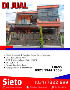 DiJual Rumah di Jl. Rungkut Mapan Barat, Surabaya