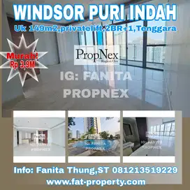 Dijual unit bgs Apt Windsor Puri Indah,JakBar uk 149m2(2BR+1),Private