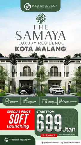 Promo Rumah Murah Perum Samaya Residence Gadang Sukun Malang Kota 2 LT