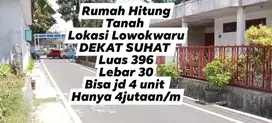 Dijual Rumah Hitung Tanah Lowokwaru Dekat Suhat Malang