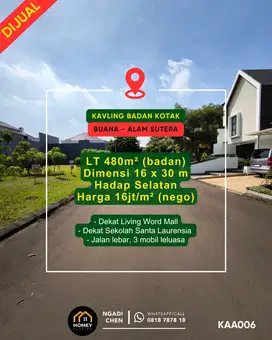 Kavling Badan 480m² Buana dekat Living World Alam Sutera
