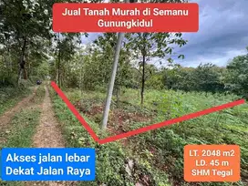 Jual tanah subur murah di Candirejo Semanu Gunungkidul