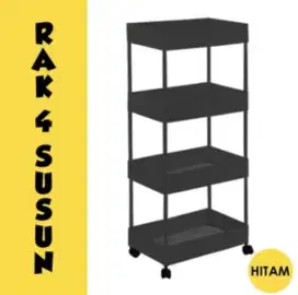 Rak kecil 4 Susun BARU warna Hitam