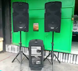 YULODIA BEKASI-speaker ashley monitor dan karaoke  pps1p2 mulus segel