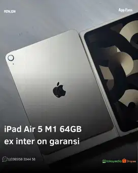 iPad Air 5 64GB on garansi starlight