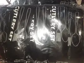 Sendok plastik sepasang  isi 50 pcs/pack