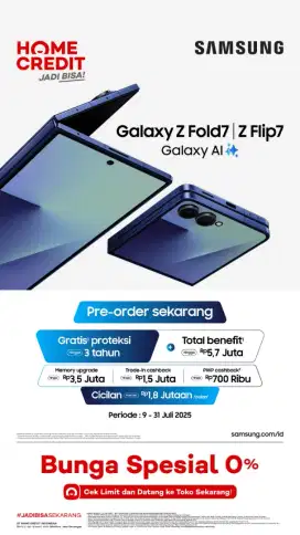 PRE ORDER SAMSUNG Z FLIP 7 512GB BUNGA MULAI DARI 0%