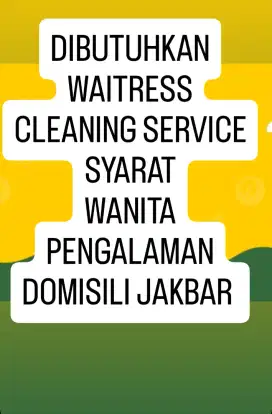 Waitress&cleaning service