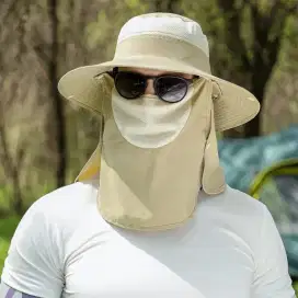 Topi Rimba Outdoor Anti UV Waterproof Boonie Hat Polyester