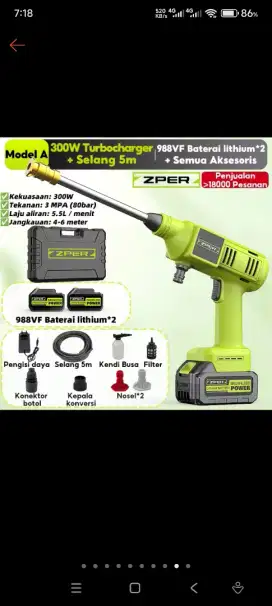 Jet cleaner steam cucian motor atau mobil