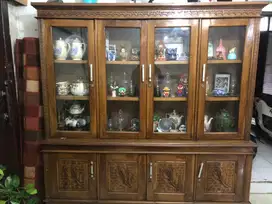 Lemari Buffet Susun Kayu (Gratis Sofa)