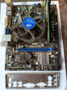 jual sepaket motherboard MSi H61M + Prosesor G2030 + Ram 4GB Visipro