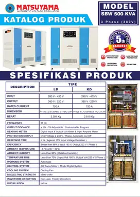 Stabilizer SBW 500 KVA