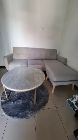 Sofa set meja marmer