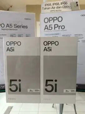 Oppo A5i RAM 8(4+4)128GB,Tahan banting, Baru SEGEL ORI Garansi resmi.