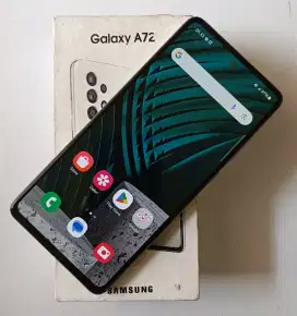 Samsung a72 ram 8/128gb lengkap normal semua tinggal pakai doank