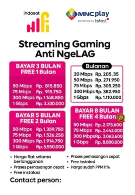 Wifi indosat hifi mncplay media