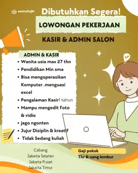 Lowongan Admin salon