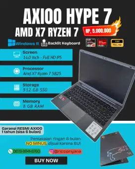 AXIOO HYPE 7 RYZEN 7-5825 U