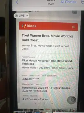 Tiket movie world, warner bros di gold coast