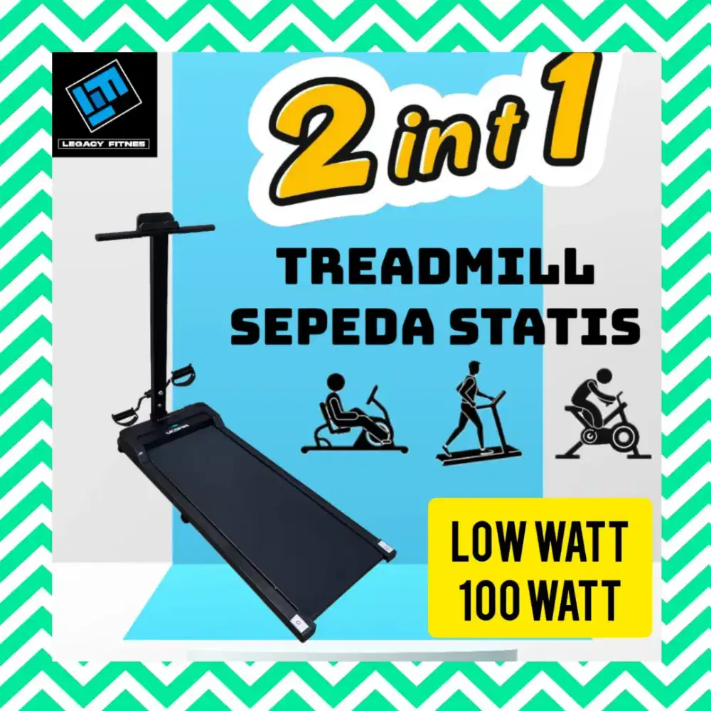 Treadmill elektrik Sepeda statis Legacy Alpaca 2 in1