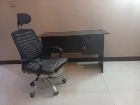 Meja Kerja, Meja Kantor, Meja Komputer, Meja Tulis + Kursi Set Baru