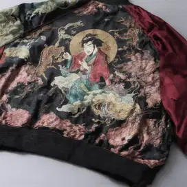 Raijin Fujin Sukajan Jepang – Reversible | Rayon Silk | Size L