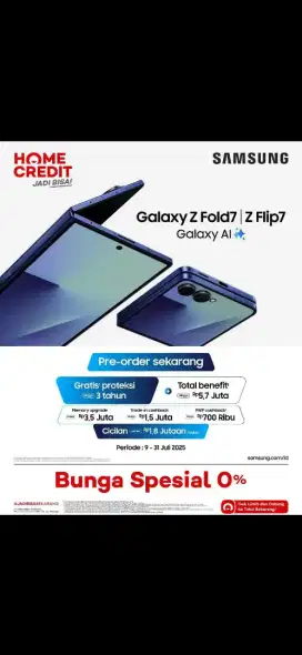 Pre order Zfold 7 via home credit
