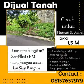 Dijual Cepat Tanah Lokasi Strategis Jatingaleh