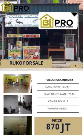 Ruko dijual lokasi strategis