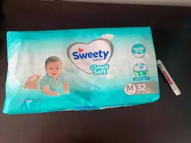 SW*** PANTS CLOUD SOFT SILVER - PAMPERS– M 32 - MURAH - BARU