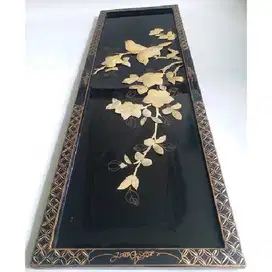 Antik hiasan dinding Kimo Cina dengan seni tinggi bahan kayu Swan Chi